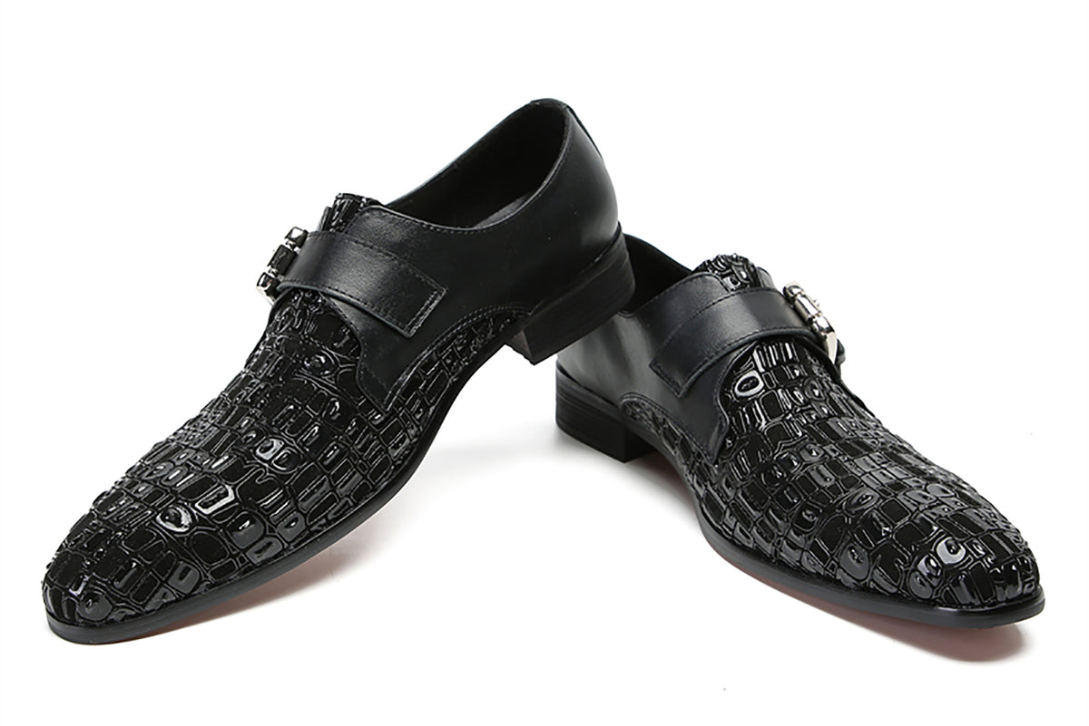 Mens Silp On Dress Formal Leather Casual Prom Buckle Loafers