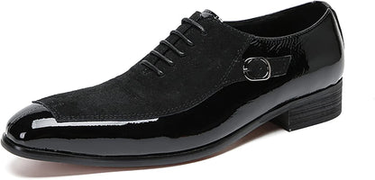 Mens Suede Wingtip Toe Dress Casual Two Tone Prom Wedding Oxfords