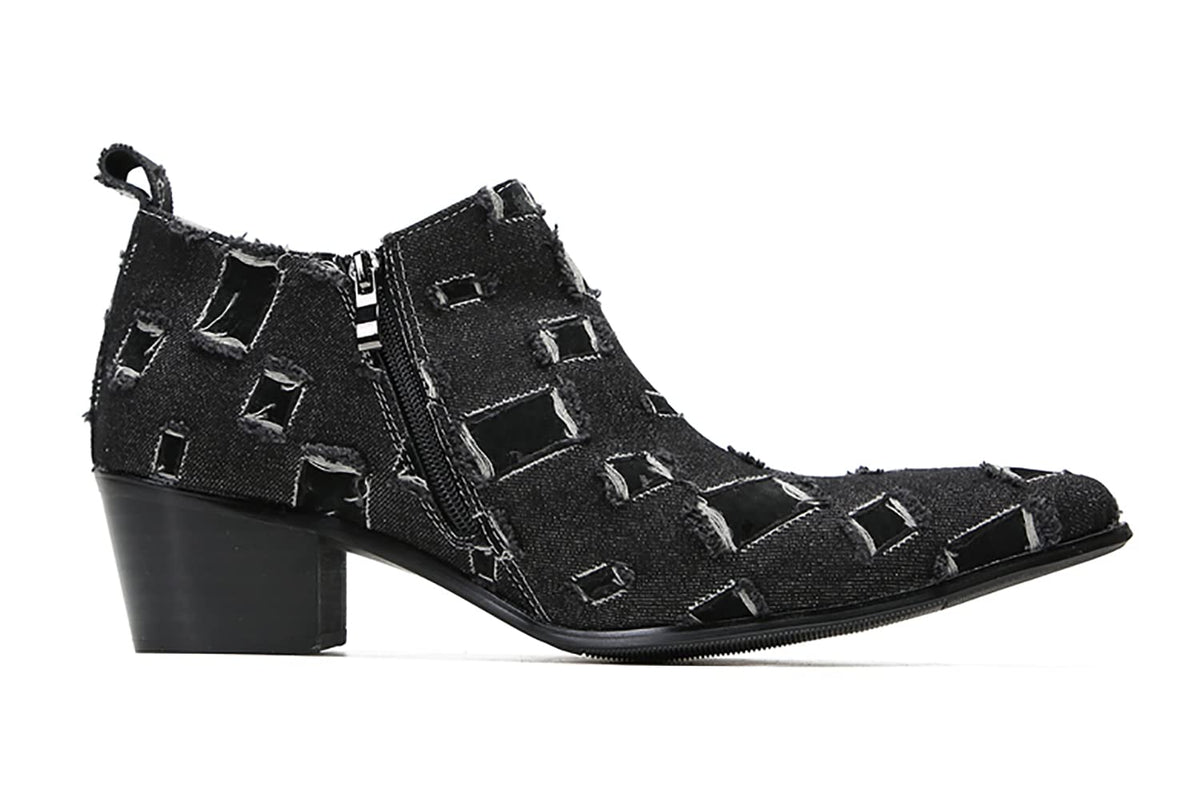 Mens Suded Zipper Wingtip Toe Ankle Chelsea Boots
