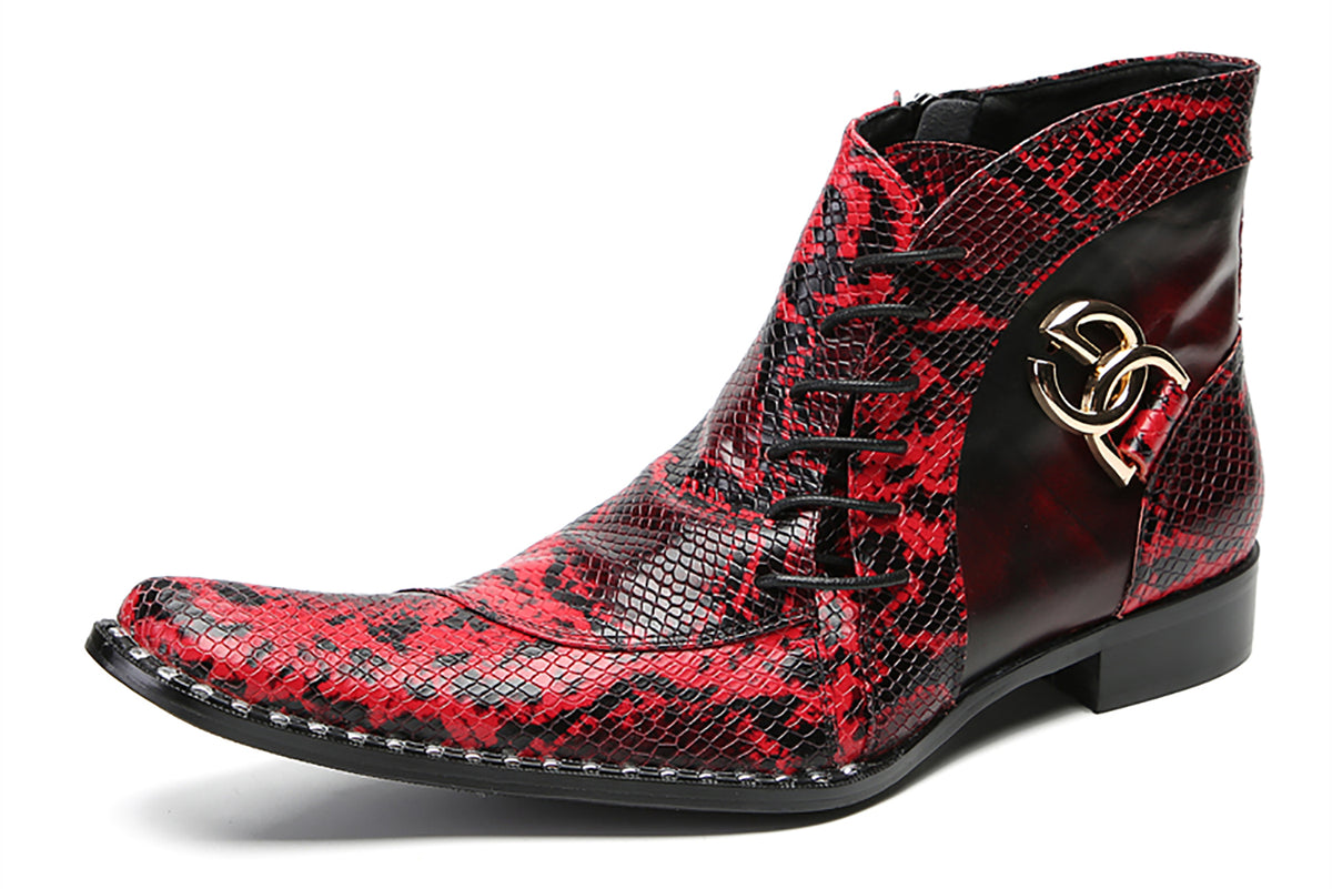 Mens Genuine Leather Casual Party Dress Buckles Ankle Boots