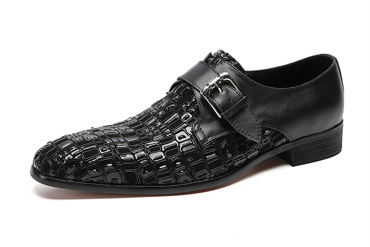 Mens Silp On Dress Formal Leather Casual Prom Buckle Loafers