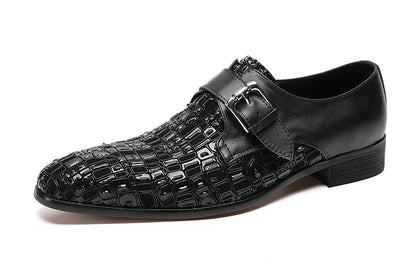 Mens Silp On Dress Formal Leather Casual Prom Buckle Loafers