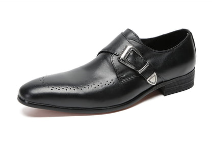 Mens Genunie Leather Formal Dress Prom Wedding Buckle Loafers