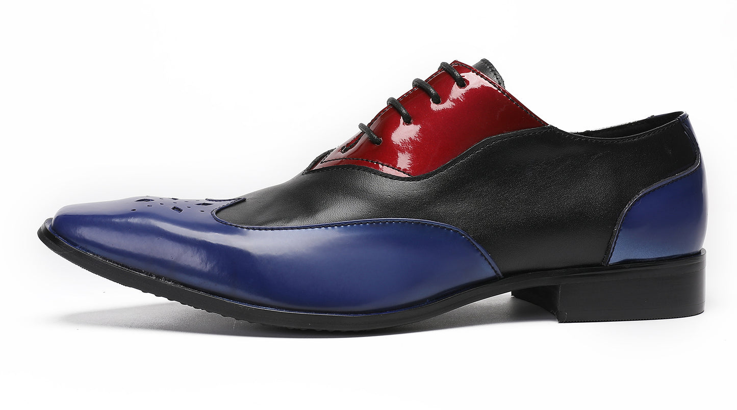 Mens Casual Dress Three Tone Ballroom Halloween Oxfords