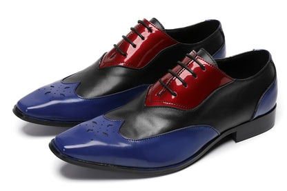 Mens Casual Dress Three Tone Ballroom Halloween Oxfords