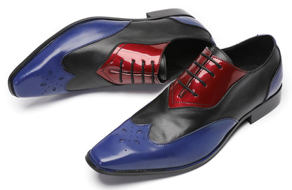 Mens Casual Dress Three Tone Ballroom Halloween Oxfords