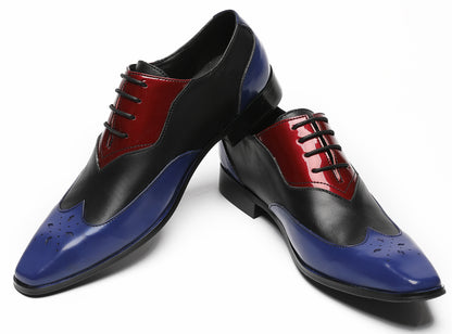 Mens Casual Dress Three Tone Ballroom Halloween Oxfords