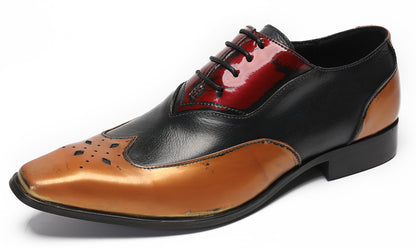 Mens Casual Dress Three Tone Ballroom Halloween Oxfords