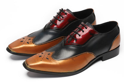 Mens Casual Dress Three Tone Ballroom Halloween Oxfords