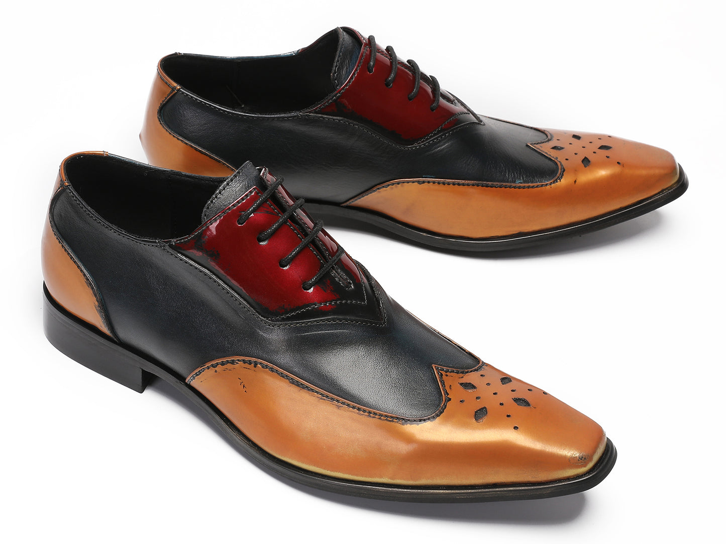 Mens Casual Dress Three Tone Ballroom Halloween Oxfords