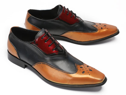 Mens Casual Dress Three Tone Ballroom Halloween Oxfords
