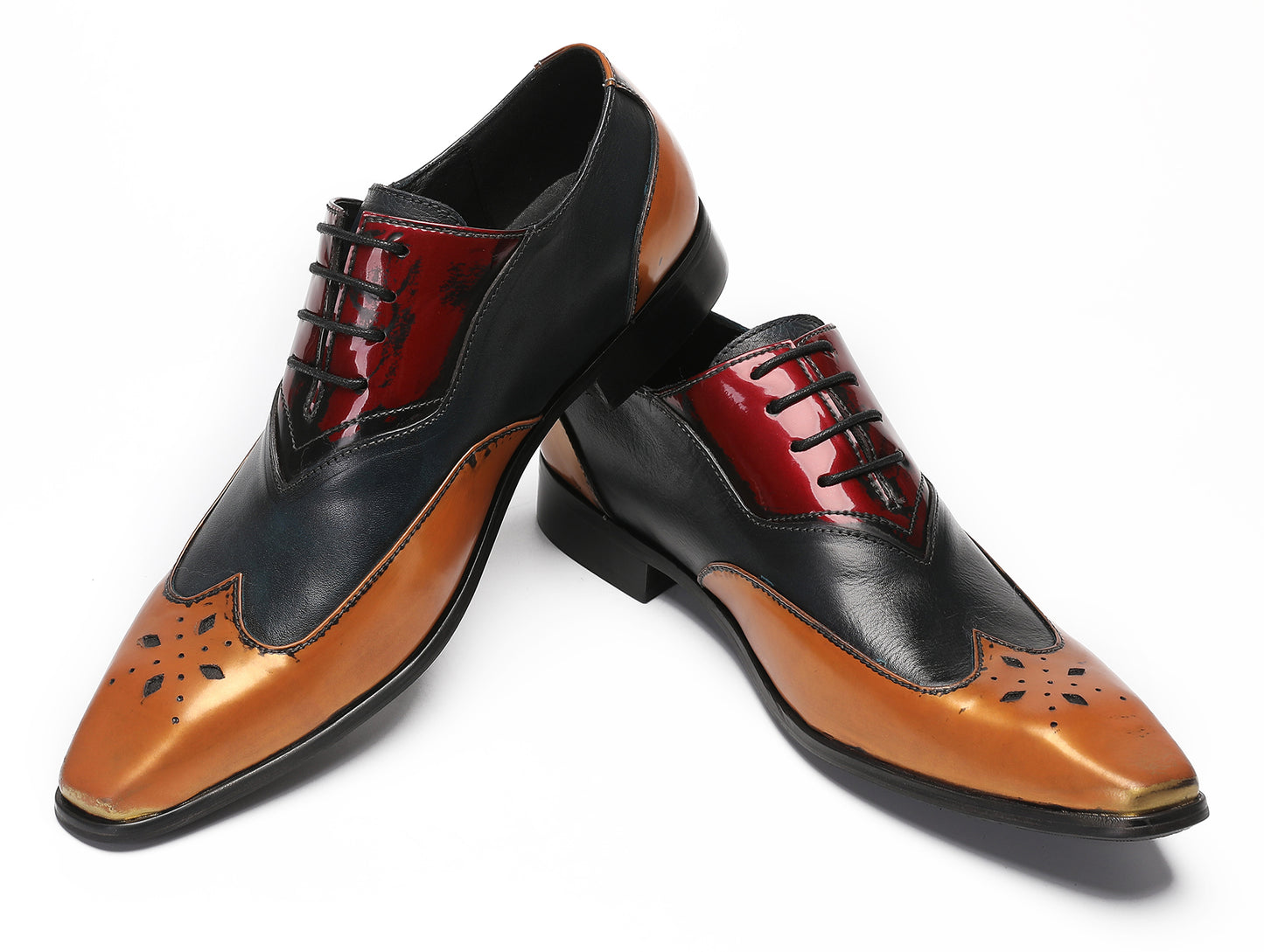 Mens Casual Dress Three Tone Ballroom Halloween Oxfords