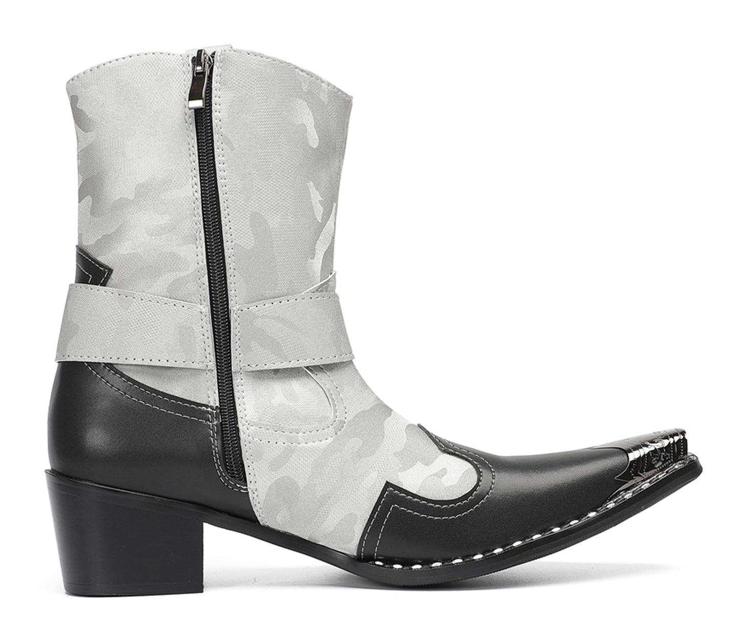 Mens Handmade Metal Pointed Toe Harness Cowboy Western Boots