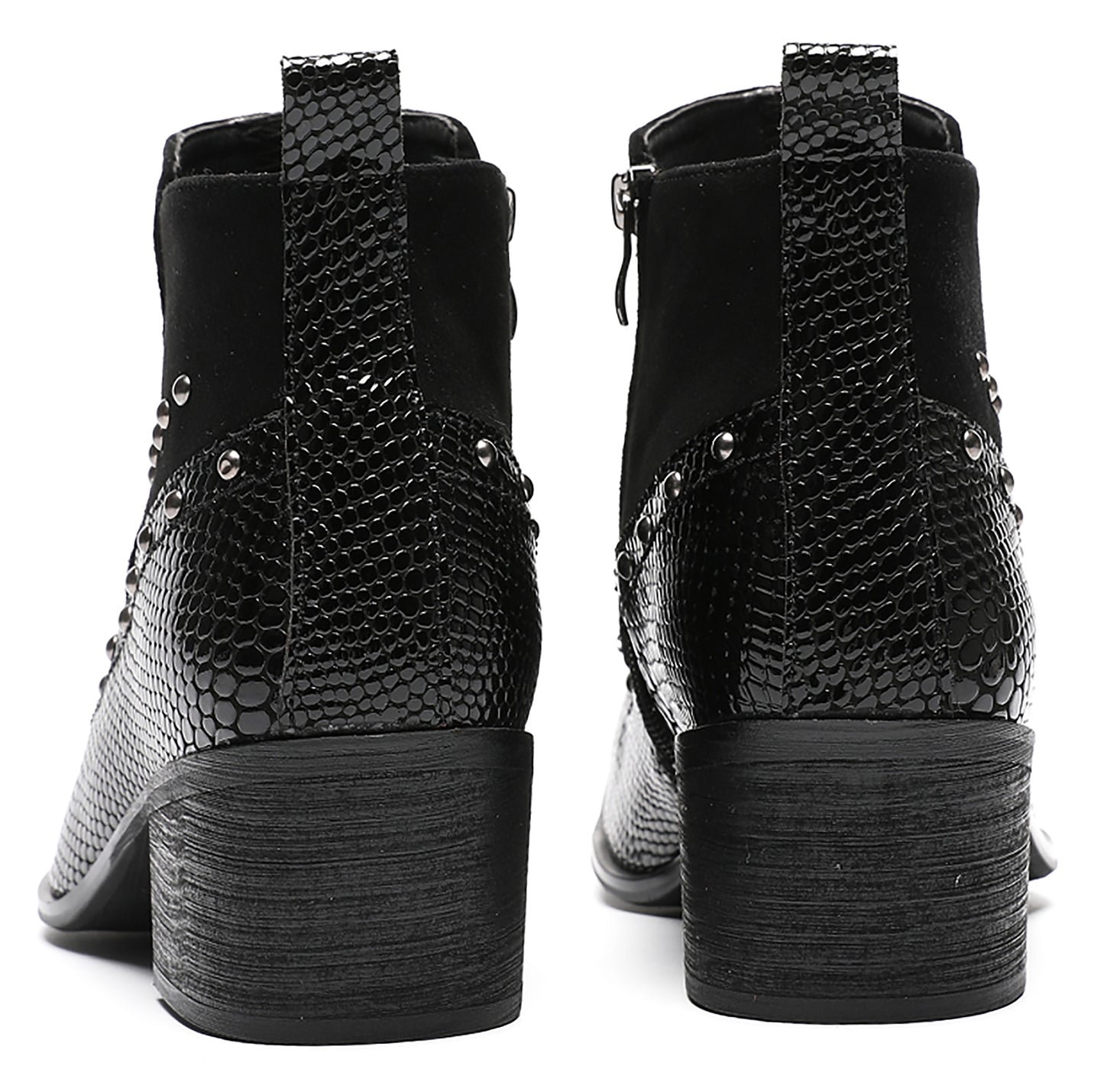 Mens Dress Casual Leather Beads Zipper Ankle Boots
