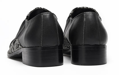 Mens Embroidered Brocade Pattern Slip-On Western Loafers