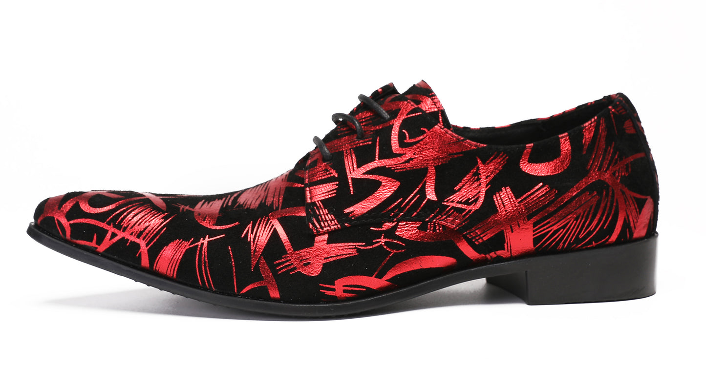 Mens Red Dress Casual Prom Wedding Party Ballroom Oxfords