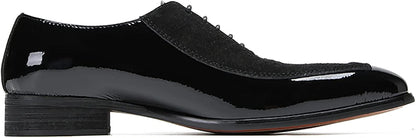 Mens Suede Wingtip Toe Dress Casual Two Tone Prom Wedding Oxfords