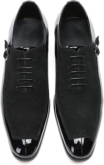 Mens Suede Wingtip Toe Dress Casual Two Tone Prom Wedding Oxfords