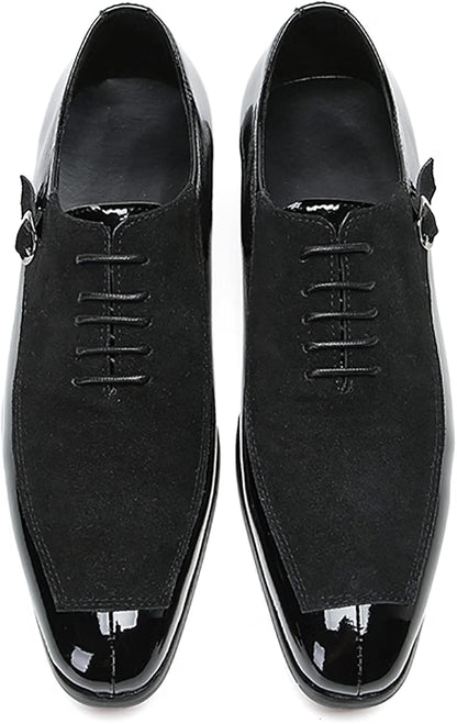 Mens Suede Wingtip Toe Dress Casual Two Tone Prom Wedding Oxfords