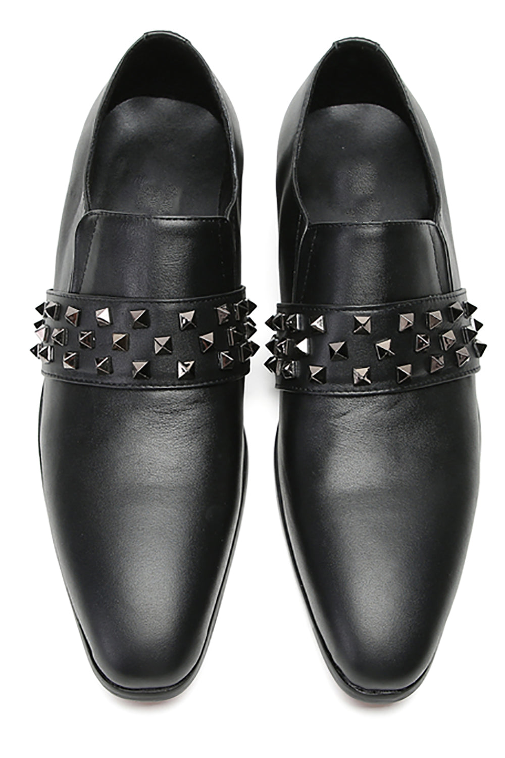 Mens Silp On Dress Formal Leather Rivet Loafers