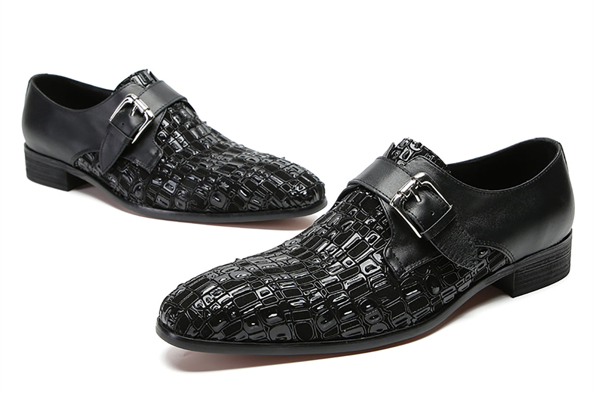Mens Silp On Dress Formal Leather Casual Prom Buckle Loafers