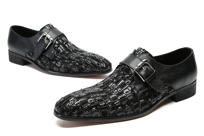 Mens Silp On Dress Formal Leather Casual Prom Buckle Loafers