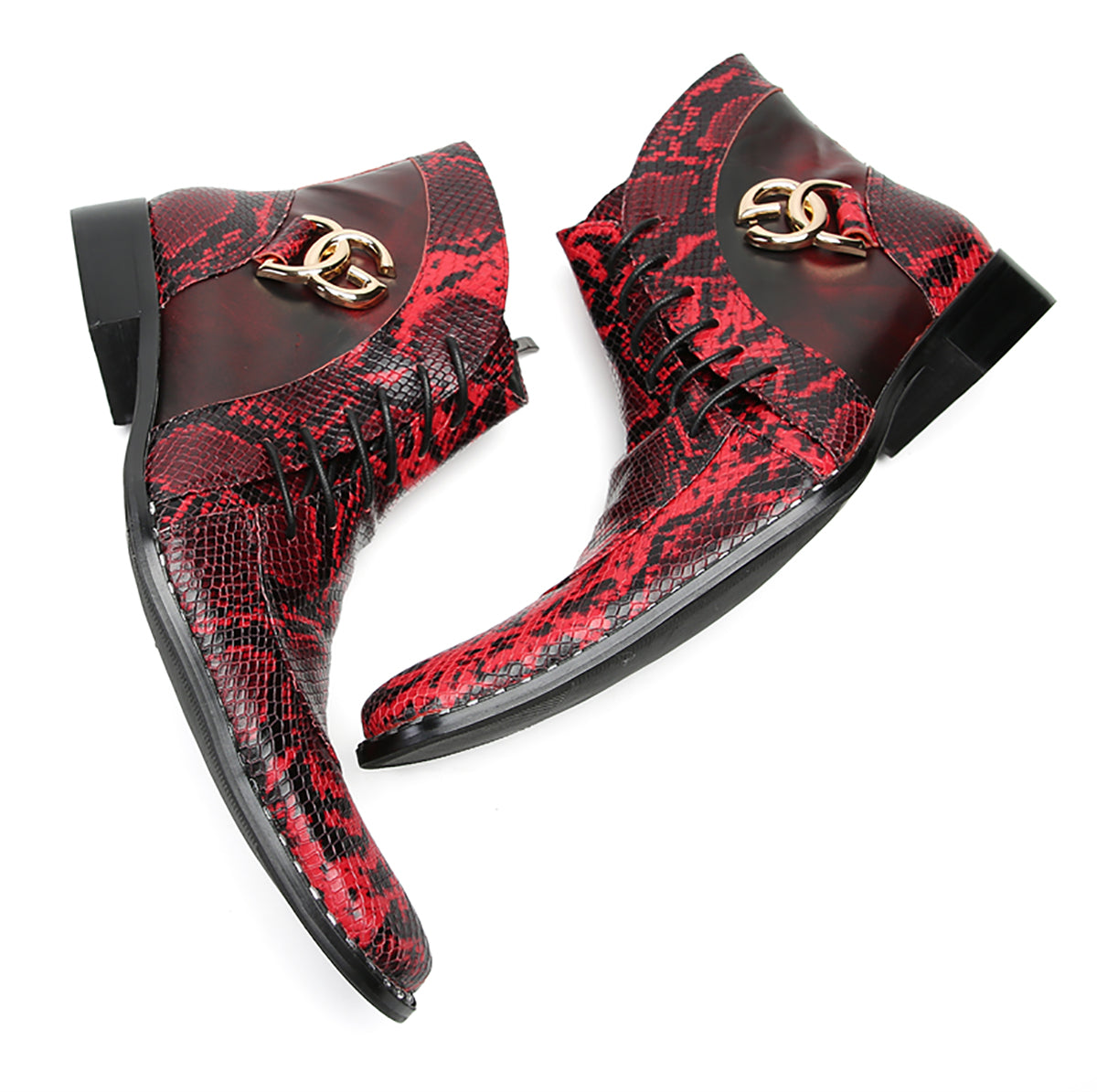Mens Genuine Leather Casual Party Dress Buckles Ankle Boots