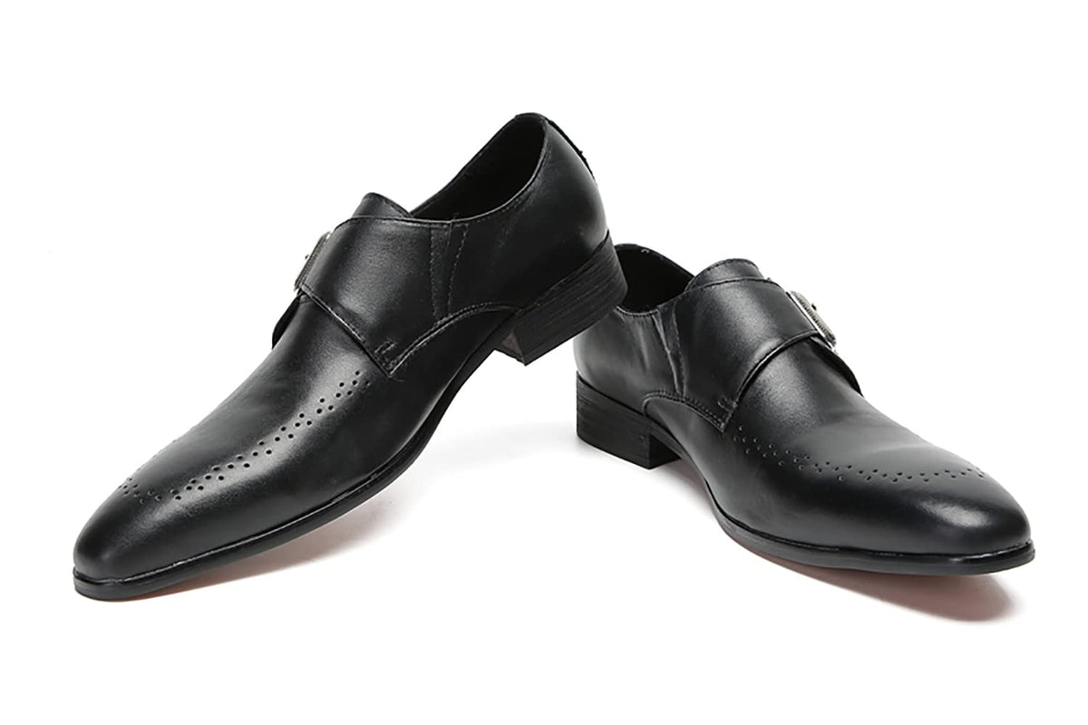 Mens Genunie Leather Formal Dress Prom Wedding Buckle Loafers