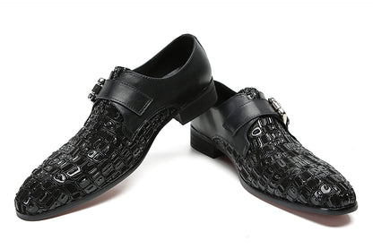 Mens Silp On Dress Formal Leather Casual Prom Buckle Loafers