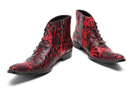 Mens Genuine Leather Casual Party Dress Buckles Ankle Boots