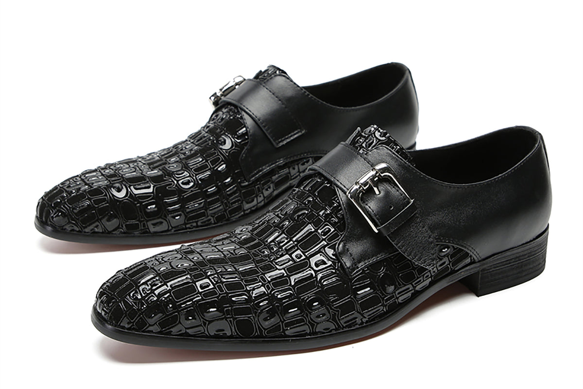 Mens Silp On Dress Formal Leather Casual Prom Buckle Loafers