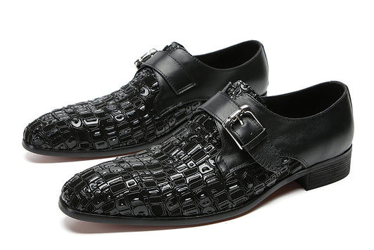 Mens Silp On Dress Formal Leather Casual Prom Buckle Loafers