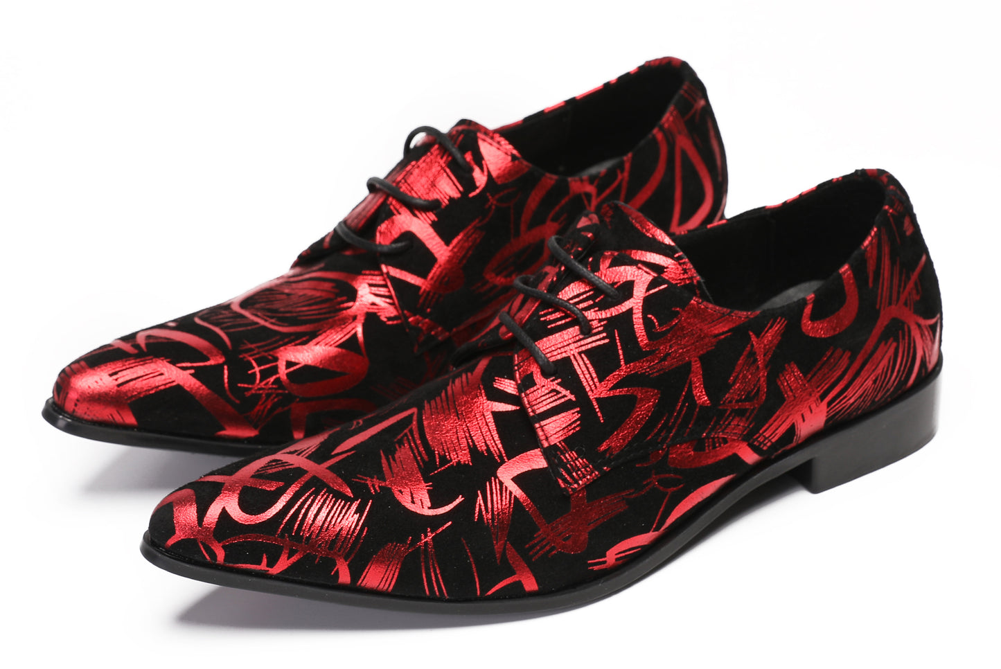 Mens Red Dress Casual Prom Wedding Party Ballroom Oxfords