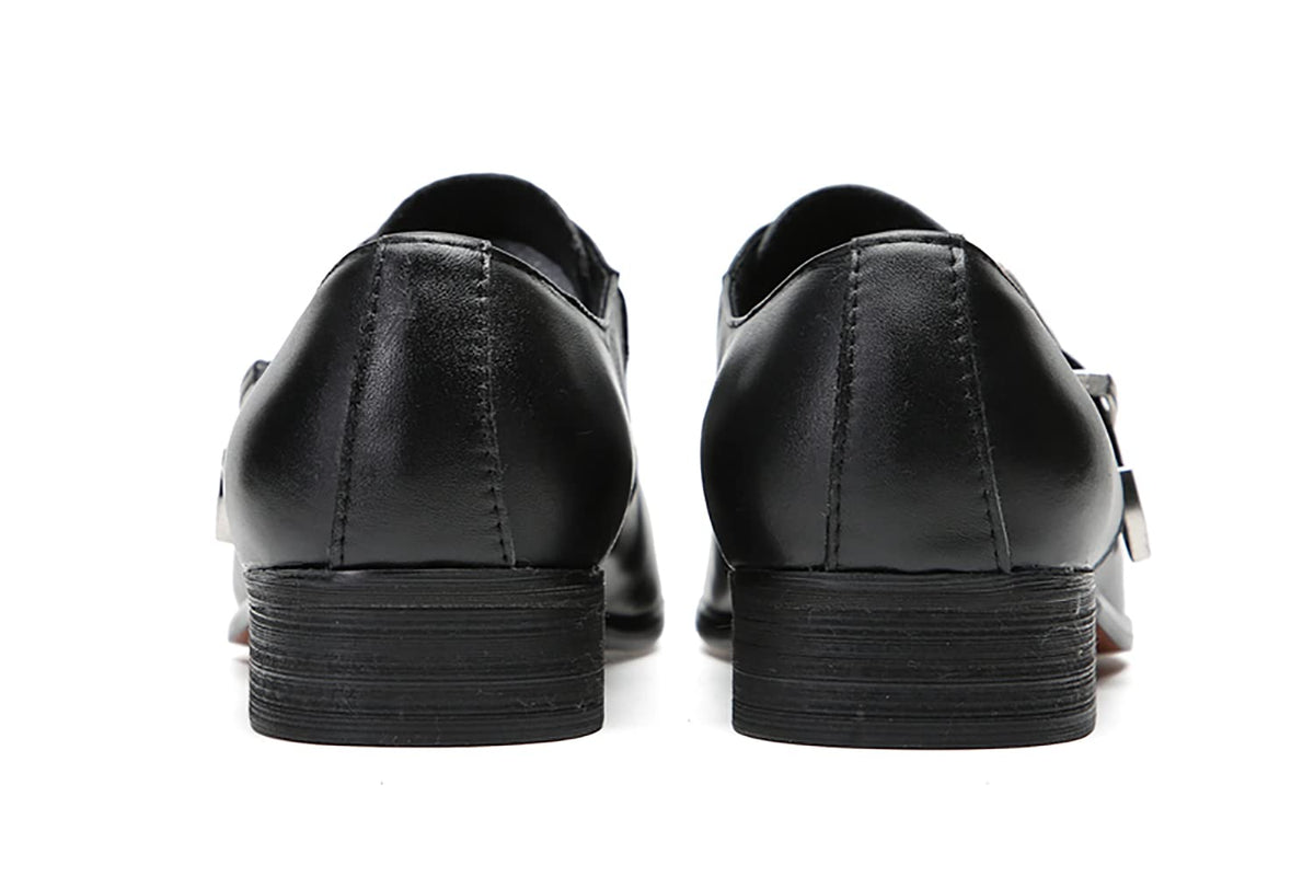 Mens Genunie Leather Formal Dress Prom Wedding Buckle Loafers