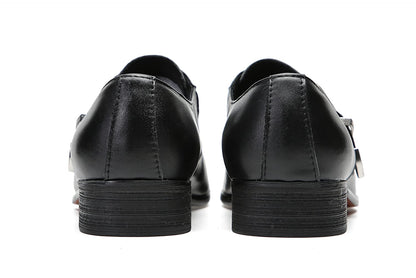 Mens Genunie Leather Formal Dress Prom Wedding Buckle Loafers