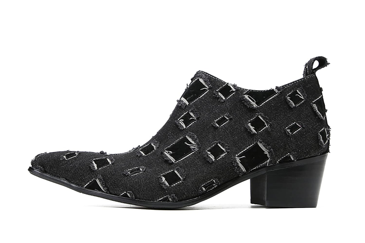Mens Suded Zipper Wingtip Toe Ankle Chelsea Boots
