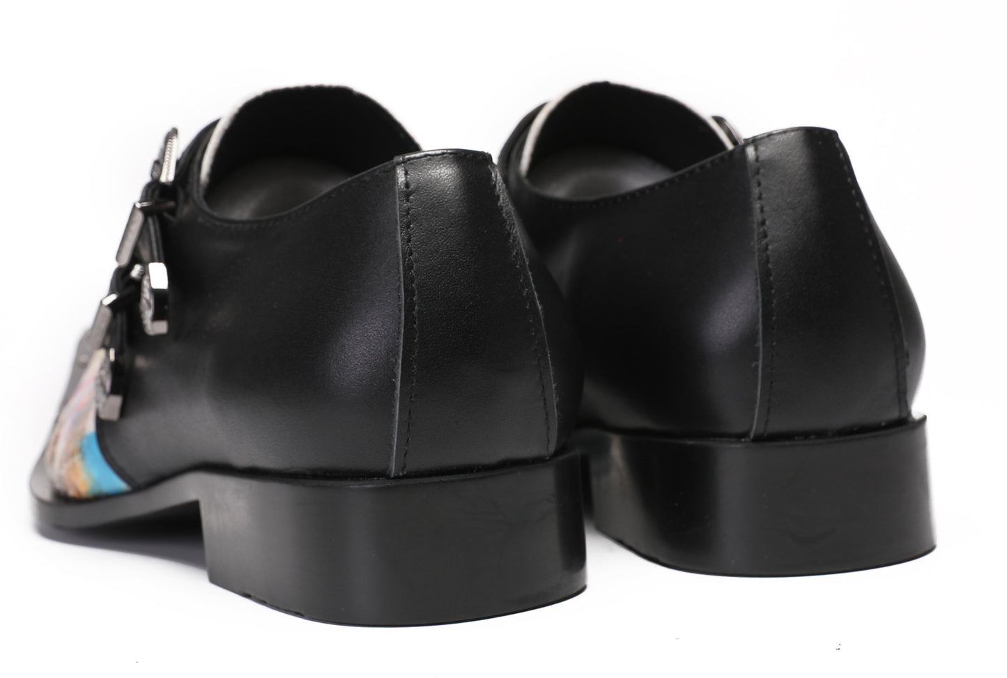 Mens Metal-Tip Toe Buckle Prom Slip On Western Loafers