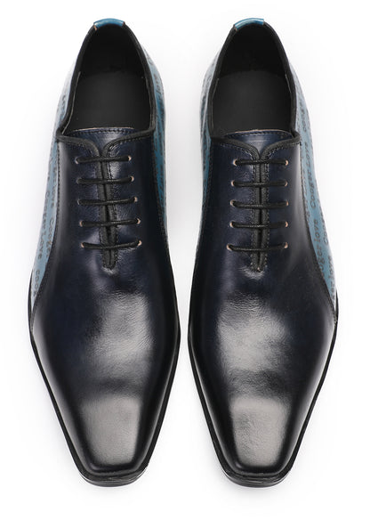 Mens Two-Tone Formal Tuxedo Prom Wingtip Oxfords