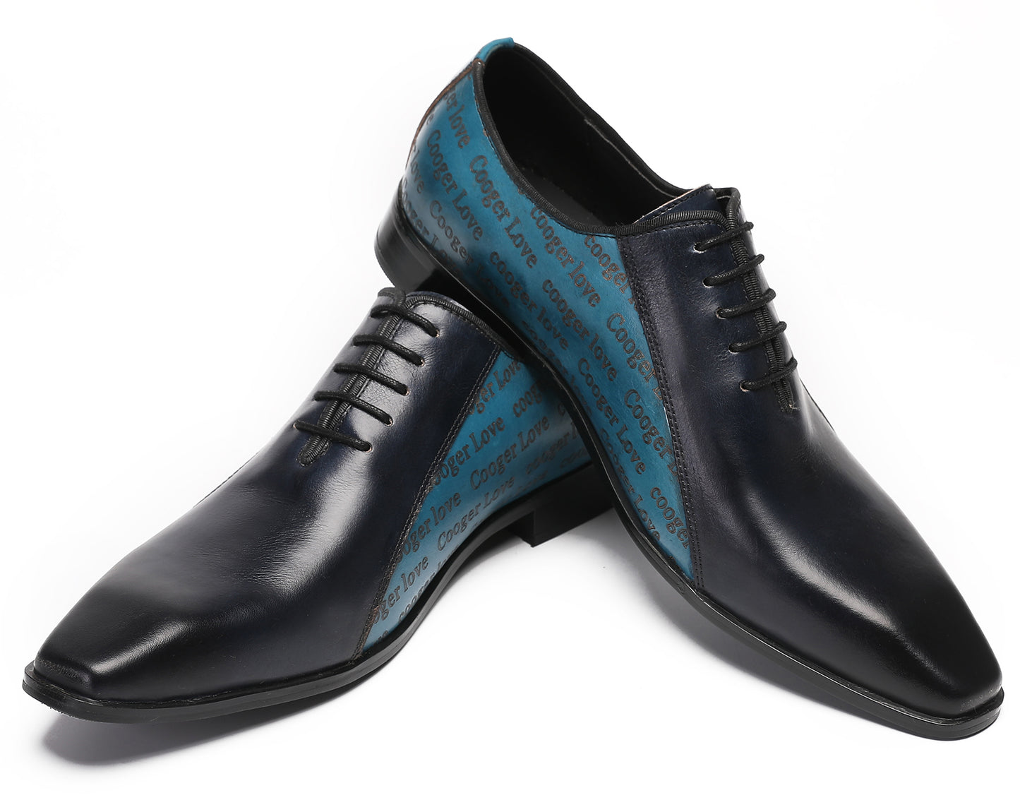 Mens Two-Tone Formal Tuxedo Prom Wingtip Oxfords