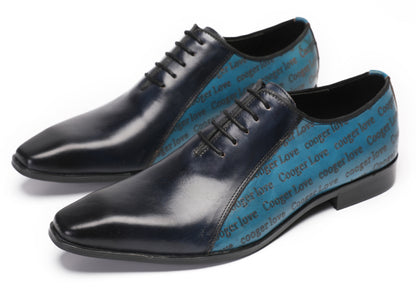 Mens Two-Tone Formal Tuxedo Prom Wingtip Oxfords
