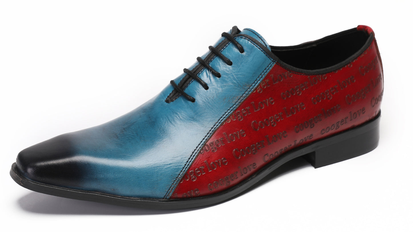 Mens Two-Tone Formal Tuxedo Prom Wingtip Oxfords
