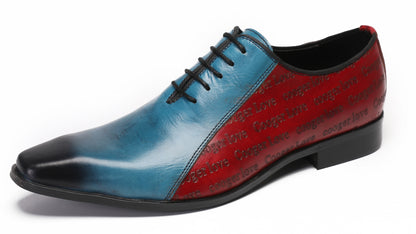 Mens Two-Tone Formal Tuxedo Prom Wingtip Oxfords
