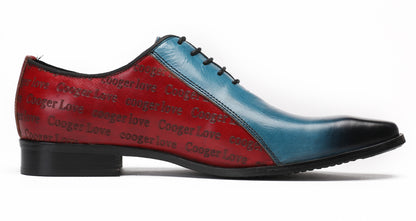 Mens Two-Tone Formal Tuxedo Prom Wingtip Oxfords