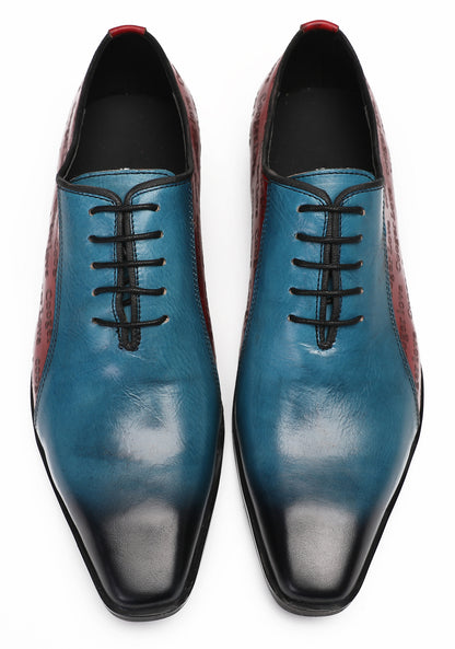 Mens Two-Tone Formal Tuxedo Prom Wingtip Oxfords