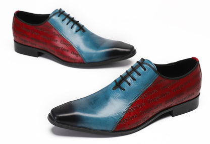 Mens Two-Tone Formal Tuxedo Prom Wingtip Oxfords