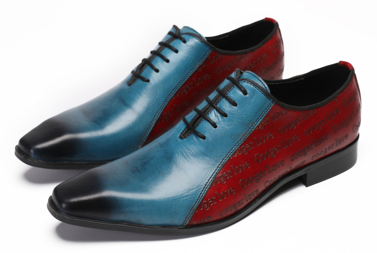 Mens Two-Tone Formal Tuxedo Prom Wingtip Oxfords