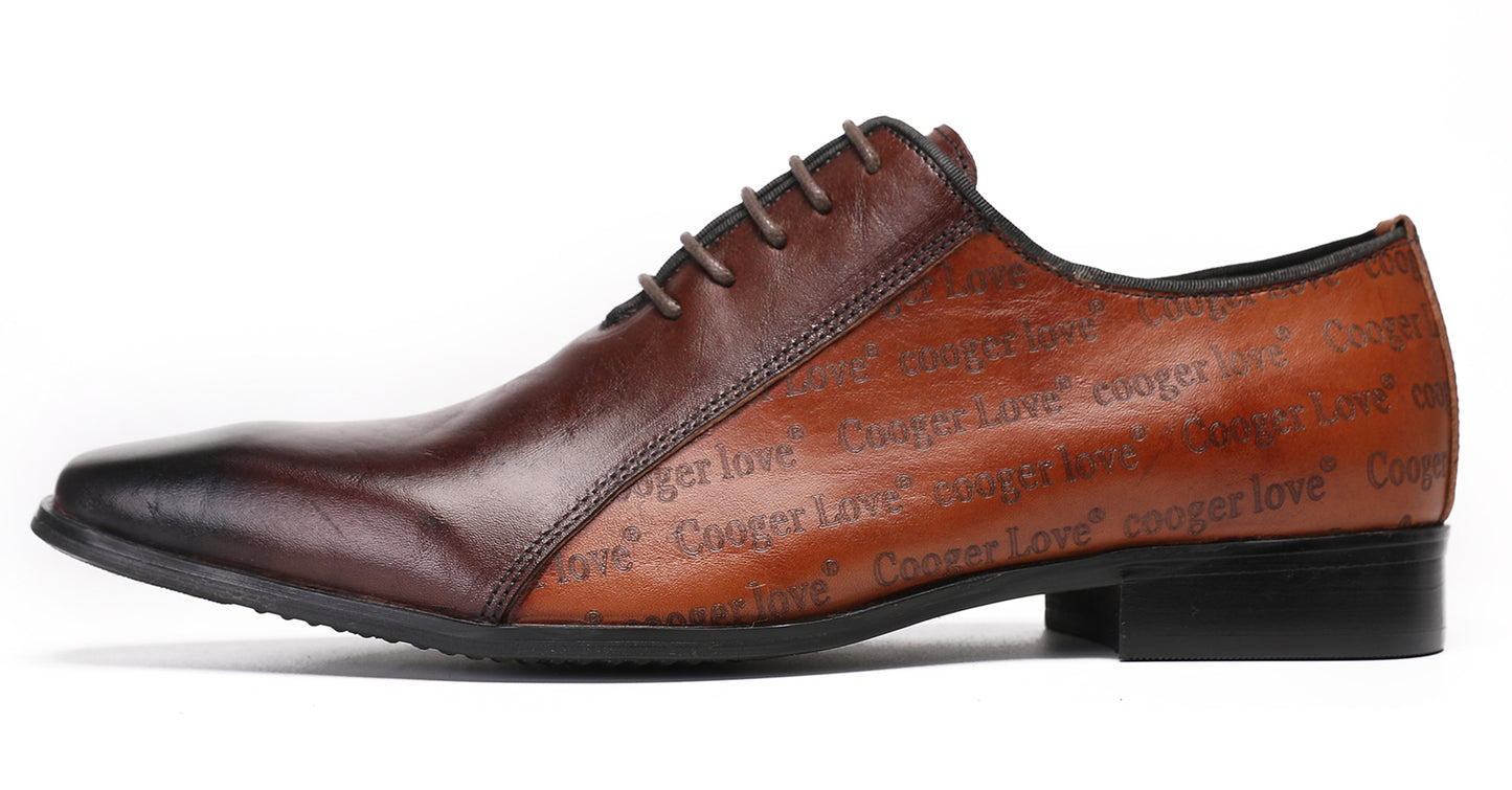 Mens Two-Tone Formal Tuxedo Prom Wingtip Oxfords
