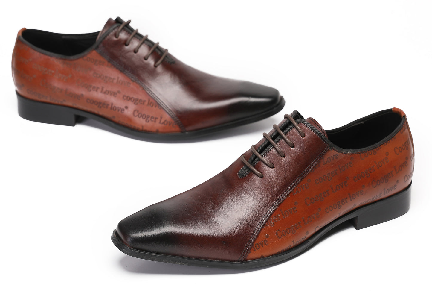 Mens Two-Tone Formal Tuxedo Prom Wingtip Oxfords