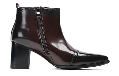 Mens Genunie Leather Casual Dress Zipper Heel Ankle Boots