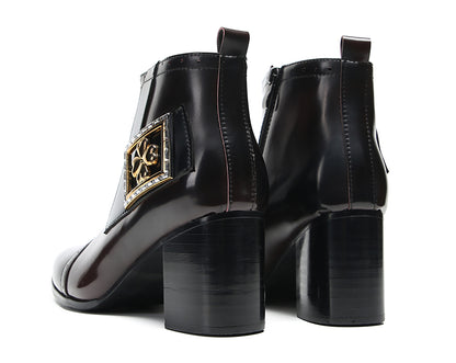 Mens Genunie Leather Casual Dress Zipper Heel Ankle Boots